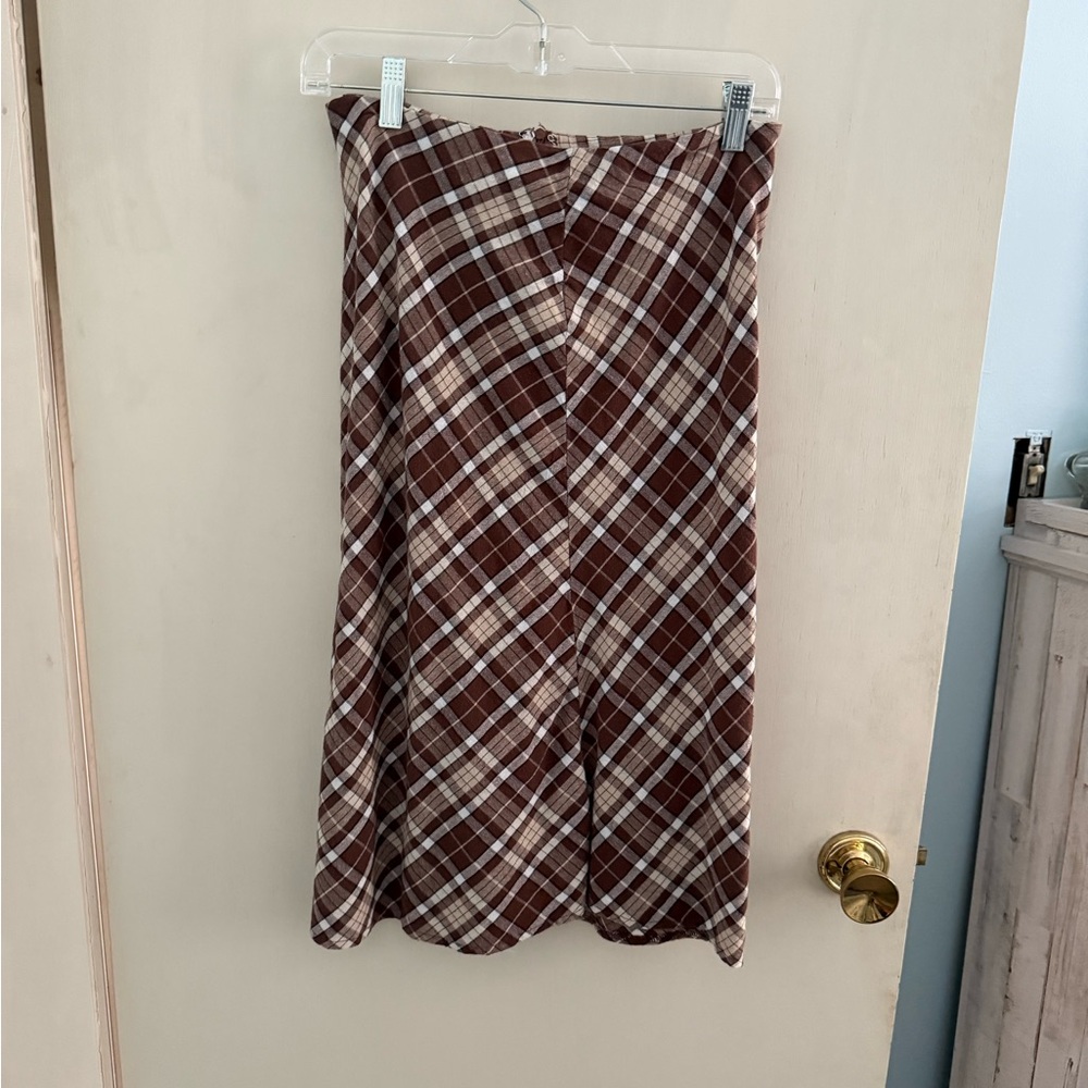 Plaid Brown Skirt